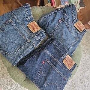 Levi's Jeans Mens 505 Three Pairs Red Tag 42/30